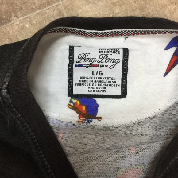 Ping Pong Black Short Sleeve Size Large T-shirt - Picture 9 of 10